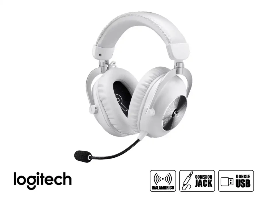 Auricular Inalambrico Logitech G Pro X 2 Lightspeed Gaming (981-001268) Microfono, Blanco