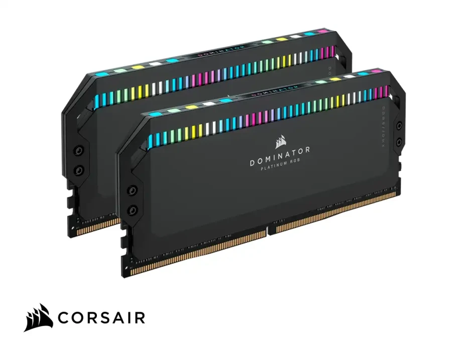 Memoria Ram Corsair Ddr5 32gb (16gbx2) Dominator Platinum (cmt32gx5m2x7200c34) 7200 Mhz, Rgb, Negro