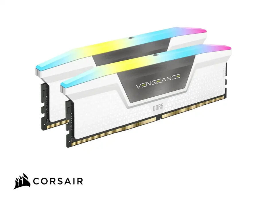 Memoria Ram Corsair Ddr5 64gb (32gbx2) Vengeance Rgb White (cmh64gx5m2b5200c40w) 5200 Mt/s