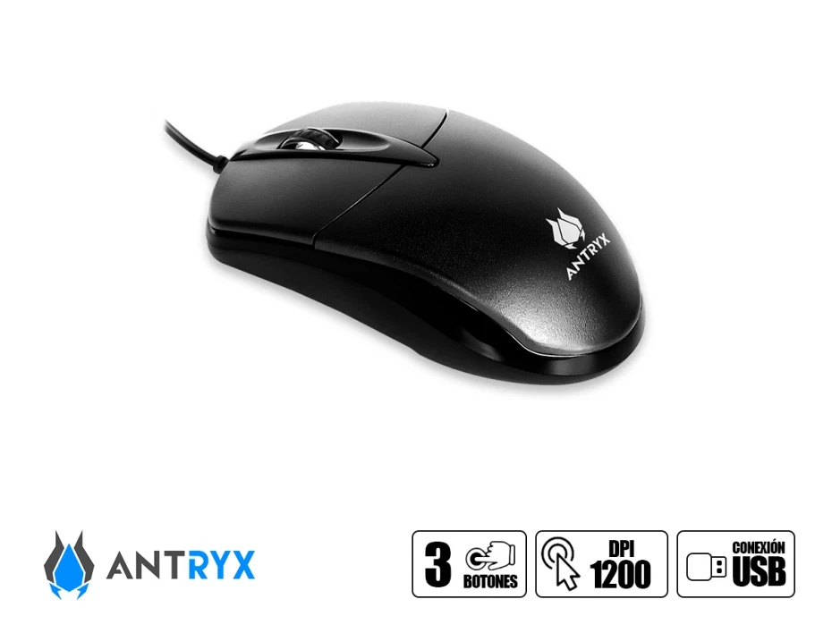 Combo 2 En Uno Antryx Precision Ps-950 V2 (asc-ps950kv2-sp) Teclado + Mouse, 1200 Dpi, Negro