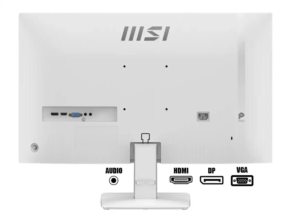 Monitor Msi 27 Pulgadas (pro Mp275w E2) Gaming 120hz, Fhd, 1ms, 1hdmi, 1vga, Altavoces, Blanco