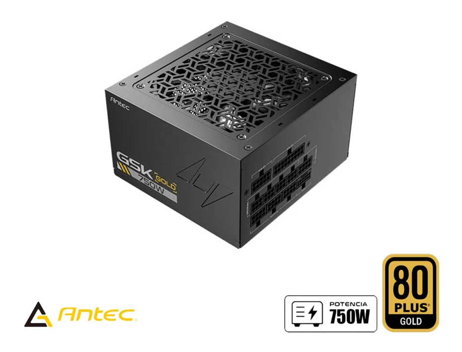 Fuente De Poder Antec 750w Gsk750 (0-761345-20056-1) Atx, 80 Plus Gold, Modular, Negro