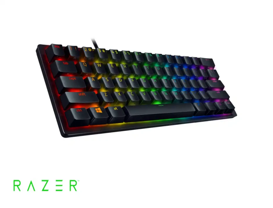 Teclado Razer Gaming Huntsman Mini (rz03-03390200-r3m1) Mecanico, Switch Red, Led Rgb, Us, Negro