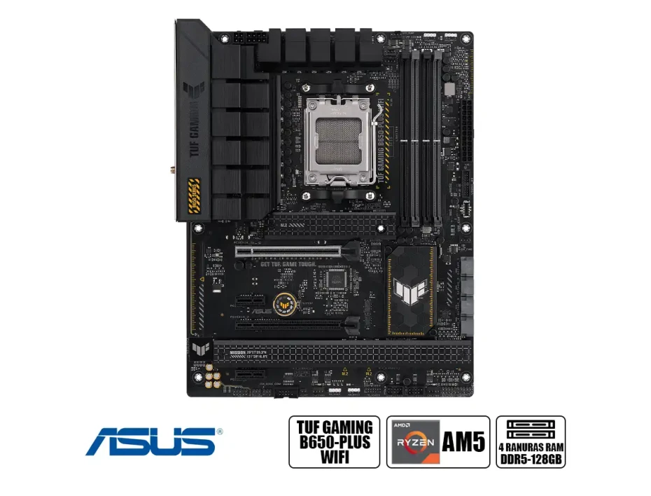 Placa Madre Asus B650-plus Tuf Gaming Wifi (90tufgaming B650-plus) Socket Am5, Ram Ddr5 Buss 7600oc Mhz