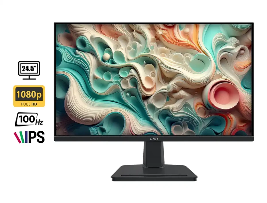 Monitor Msi 24.5 Pulgadas (pro Mp251) Fhd, Ips, 100hz, 1ms, 1hdmi, Altavoces