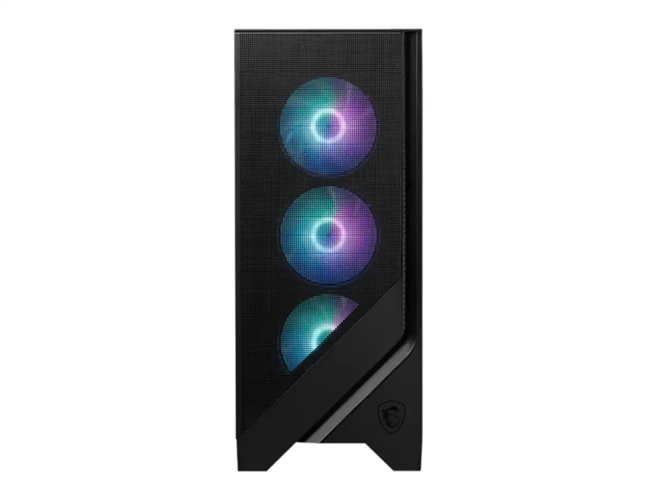 Case Msi Mag Forge 321r Airflow S/fuente (mag Forge 321r Airflow) Panel De Vidrio, 4 Ventiladores, Led Argb, Negro