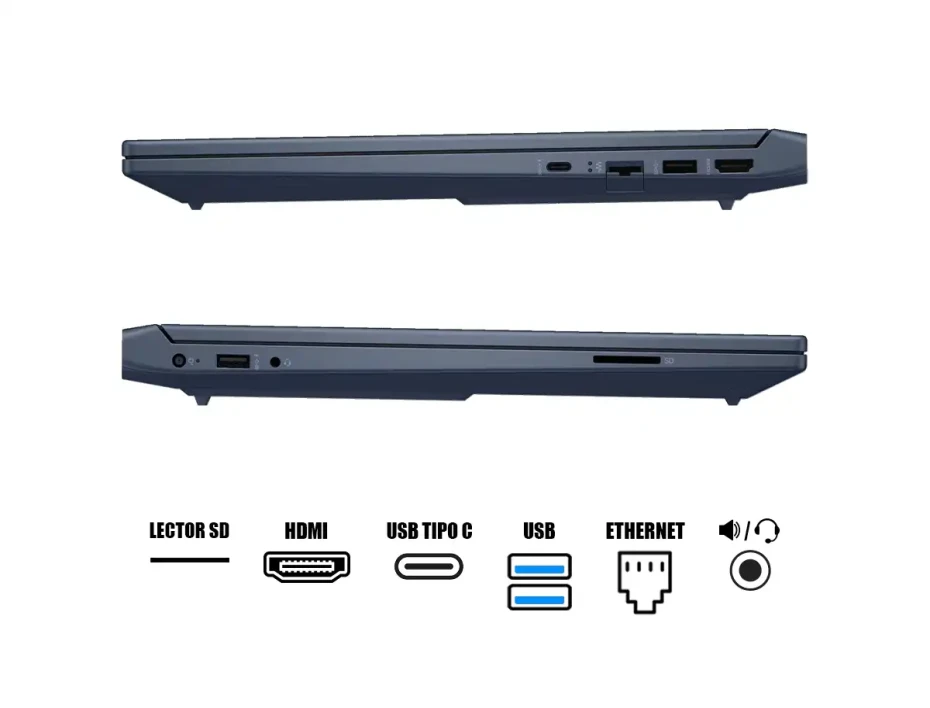 Laptop Hp Core  I5-12450h Victus 15-fa0021la Gaming (a14lcla#abm) 15.6" Fhd 144hz, Ram 8gb, Ssd 512gb, Nvidia Rtx 3050 4gb, Win11 Home, Azul, 12gen