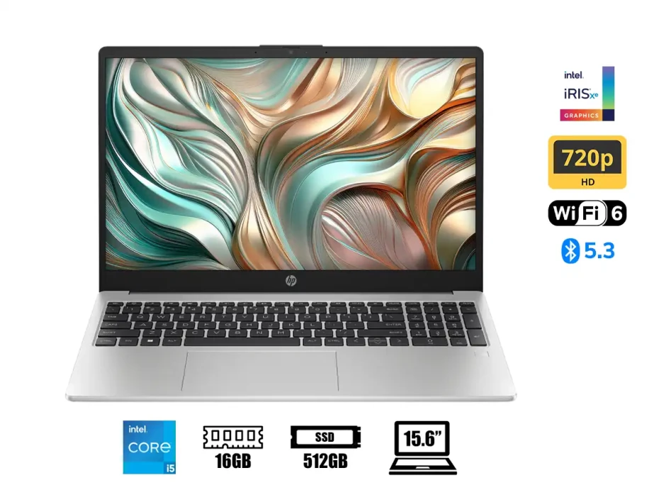 Laptop Hp Core I5 1334u 250 G10 (b03e2lt#abm) Pantalla 15.6" Hd, Ram 16gb, Ssd 512gb, Windows Free, Es., 13gen.
