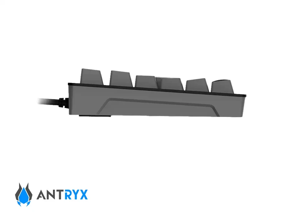 Teclado Gamer Antryx Chrome Storm Mk840l (amk-840lkgblr1-sp) Mecanico, Switch Blue, Negro Y Gris