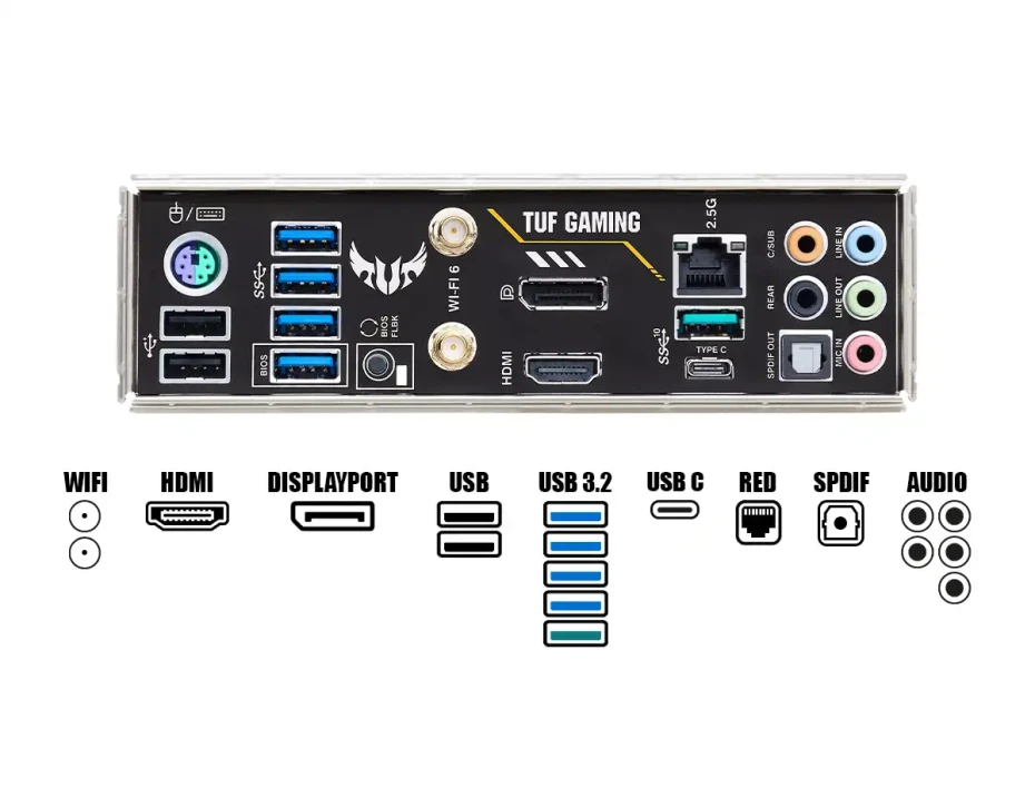 Placa Madre Asus B550m-plus Tuf Gaming Wifi Ii (90mb19y0-m0eay0) Amd Ryzen Am4, Ram Ddr4 Buss 4866oc Mhz, Rgb