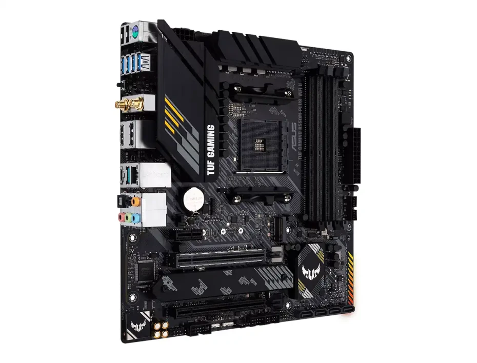 Placa Madre Asus B550m-plus Tuf Gaming Wifi Ii (90mb19y0-m0eay0) Amd Ryzen Am4, Ram Ddr4 Buss 4866oc Mhz, Rgb
