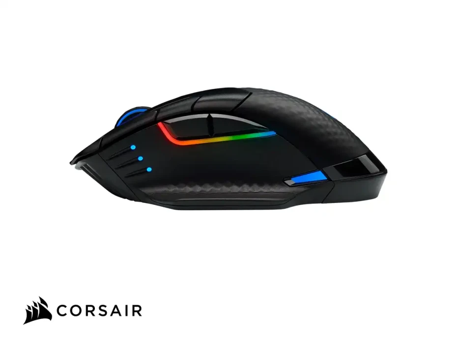 Mouse Inalambrico Corsair Dark Core Rgb Pro Gaming (ch-9315411-na) Hasta 18.000 Dpi, Receptor Usb, Bluetooth, 8 Botones