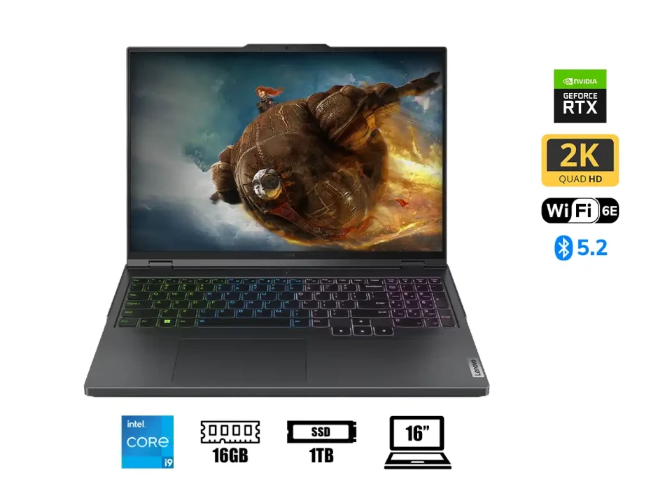 Laptop Lenovo Core I9-14900hx Legion Pro 5 16irx9 Gaming (83df00hqlm) 16" Wqxga Ips, Ram 16gb, Ssd 1tb, Rtx 4060 8gb, S/s, 14gen.