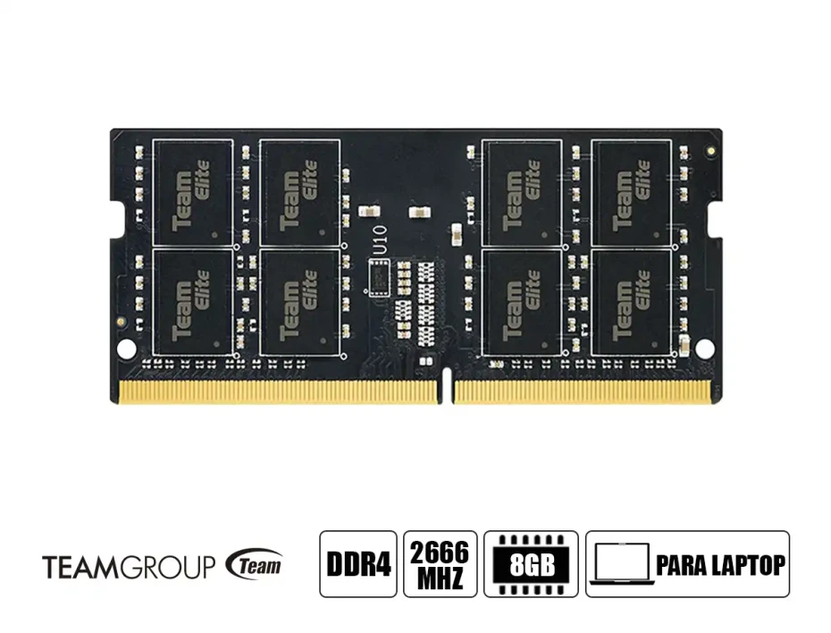 Memoria Para Laptop Sodimm Teamgroup 8gb Ddr4 Elite (ted48g2666c19-s01) 2666 Mhz