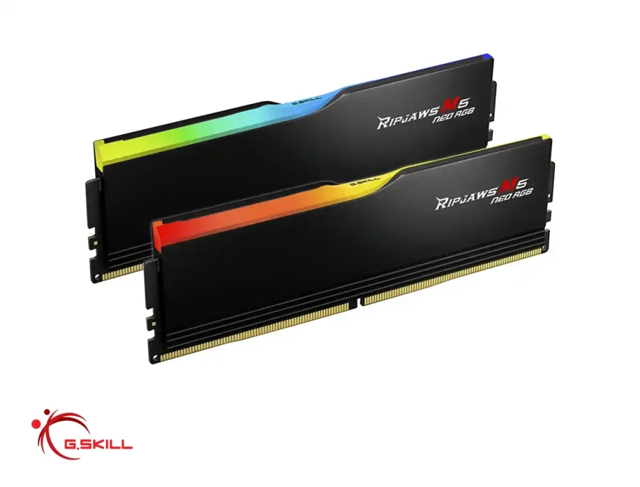 Memoria Ram G.skill Ddr5 64gb (32gbx2) Ripjaws M5 Neo Rgb (f5-6000j3636f32gx2-rm5nrk) 6000 Mt/s, Negro, Cl 36, Amd Expo, Intel Xmp 3.0
