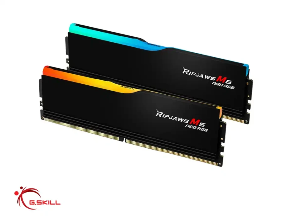 Memoria Ram G.skill Ddr5 64gb (32gbx2) Ripjaws M5 Neo Rgb (f5-6000j3636f32gx2-rm5nrk) 6000 Mt/s, Negro, Cl 36, Amd Expo, Intel Xmp 3.0