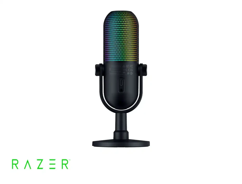 Microfono Razer Seiren V3 Croma (rz19-05060100-r3u1) Interfaz Usb, Negro