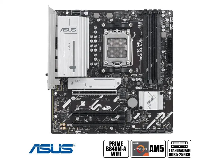 Placa Madre Asus B840m A Wifi  (90primeb840m-a-wifi)  4 Slot De Ram Ddr5