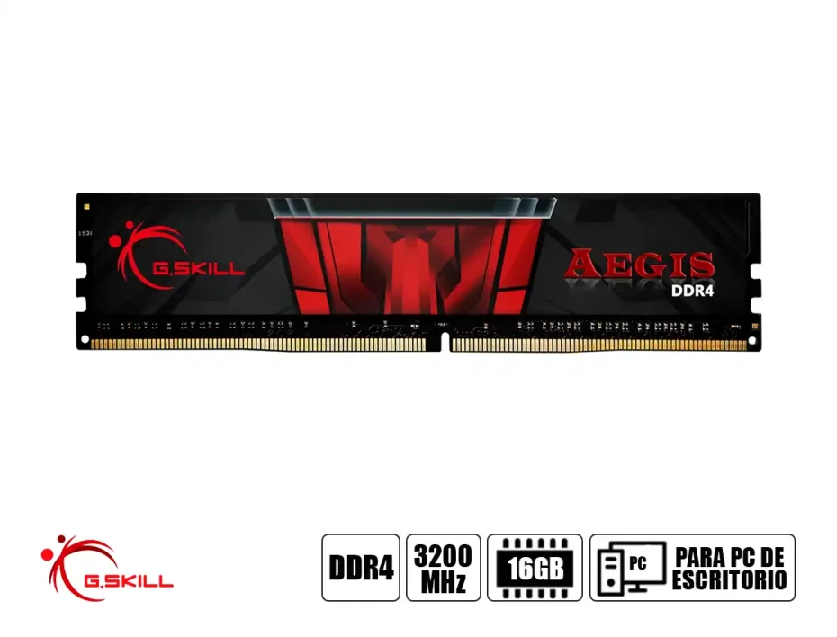 Memoria Ram G.skill Ddr4 16gb / 3200 | Aegis Negro ( F4-3200c16s-16gis )