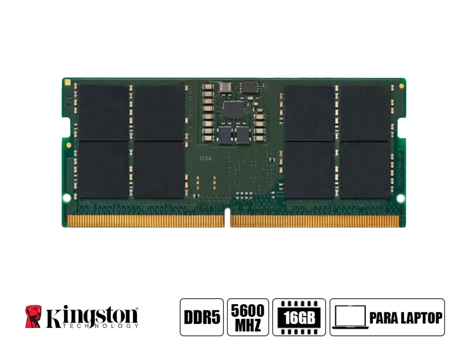 Memoria Para Laptop Sodimm Kingston Ddr5 16gb Kvr (kvr56s46bs8-16) 5600 Mhz
