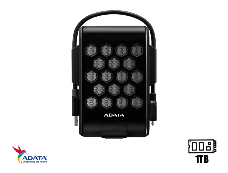 Disco Duro Externo Adata 1tb Hd720 Anti Golpe (ahd720-1tu31-cbk) Unidad De Almacenamiento Portable, Negro