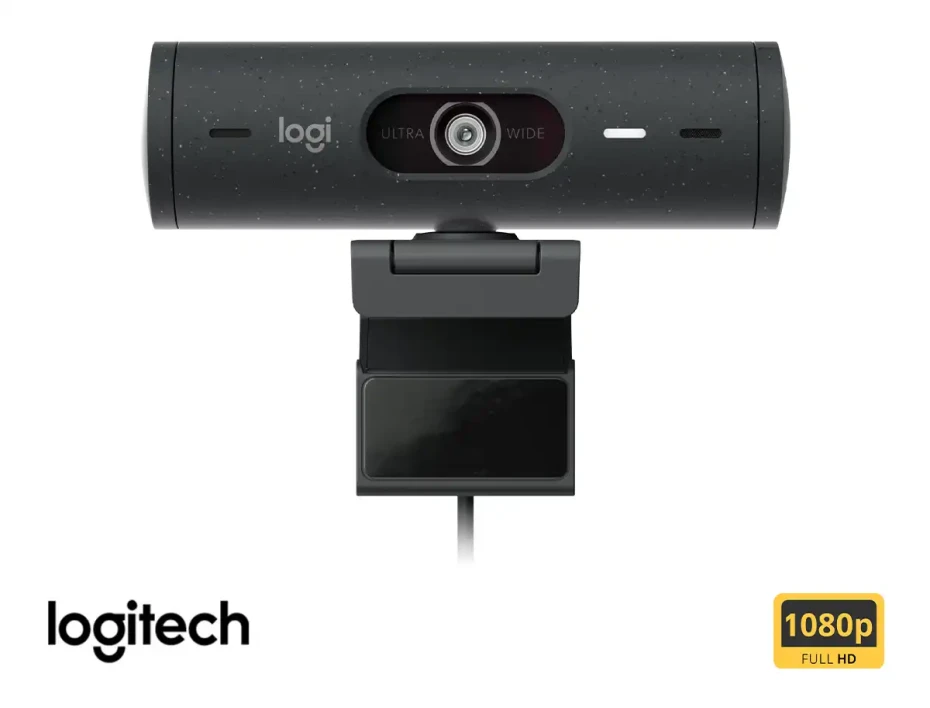 Camara Web Logitech Brio 500 (960-001412) Fhd 1920 X 1080, MicrÓfono Incorporado, Conexion Usb C, 4 Megapixeles, Lente De Cristal, Negro