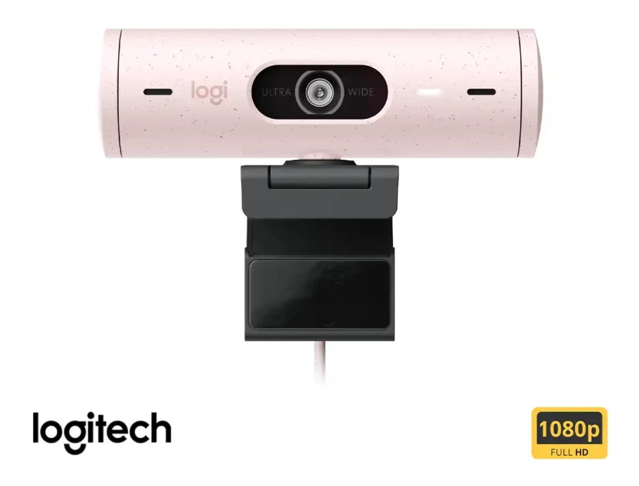 Camara Web Logitech Brio 500 (960-001418) Fhd 1920 X 1080, MicrÓfono Incorporado, Conexion Usb C, 4 Megapixeles, Lente De Cristal, Rosado