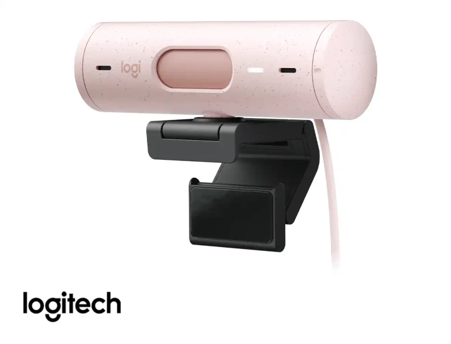 Camara Web Logitech Brio 500 (960-001418) Fhd 1920 X 1080, MicrÓfono Incorporado, Conexion Usb C, 4 Megapixeles, Lente De Cristal, Rosado