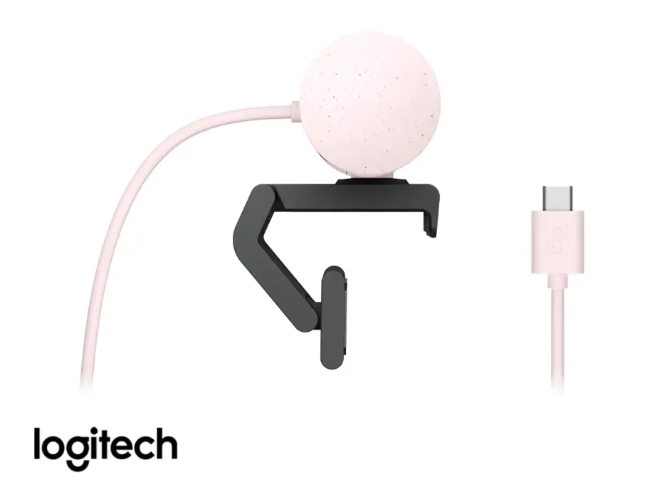 Camara Web Logitech Brio 500 (960-001418) Fhd 1920 X 1080, MicrÓfono Incorporado, Conexion Usb C, 4 Megapixeles, Lente De Cristal, Rosado