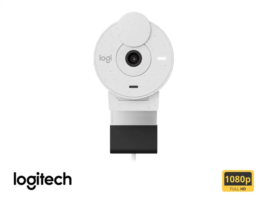 Camara Web Logitech Brio 300 (960-001440) Fhd 1920 X 1080, MicrÓfono Incorporado, Conexion Usb C, 4 Megapixeles, Lente De Cristal, Blanco