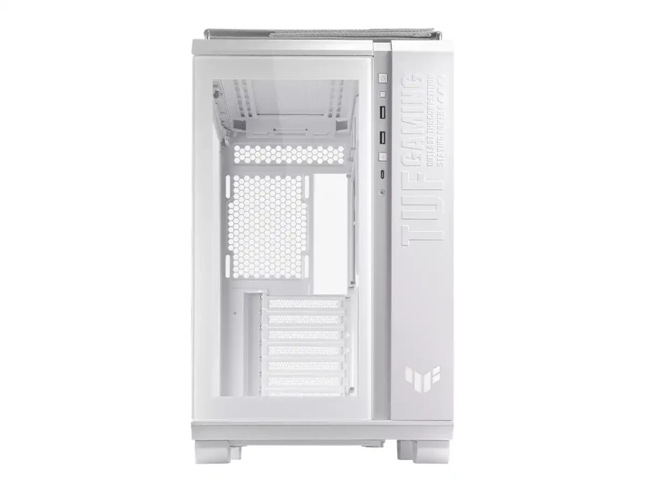 Case Asus Tuf Gaming Gt502/wht/tg S/fuente (90dc0093-b08000) Panel De Vidrio, Blanco