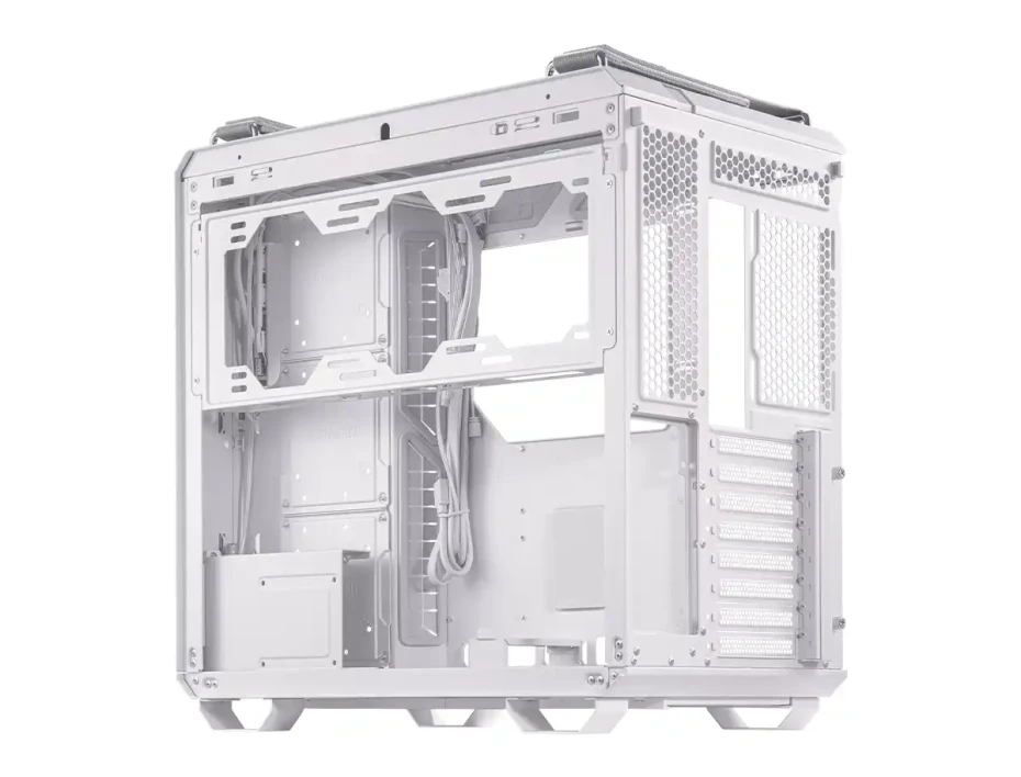 Case Asus Tuf Gaming Gt502/wht/tg S/fuente (90dc0093-b08000) Panel De Vidrio, Blanco