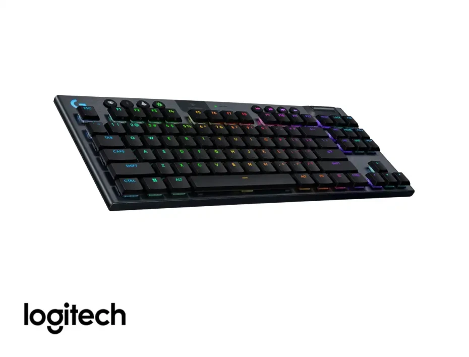 Teclado Gamer Inalambrico Logitech G915 X Lightspeed Tkl (920-012715) Mecanico, Switch Brown, Led Rgb, Negro