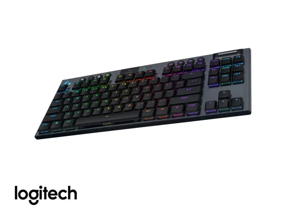 Teclado Gamer Inalambrico Logitech G915 X Lightspeed Tkl (920-012715) Mecanico, Switch Brown, Led Rgb, Negro