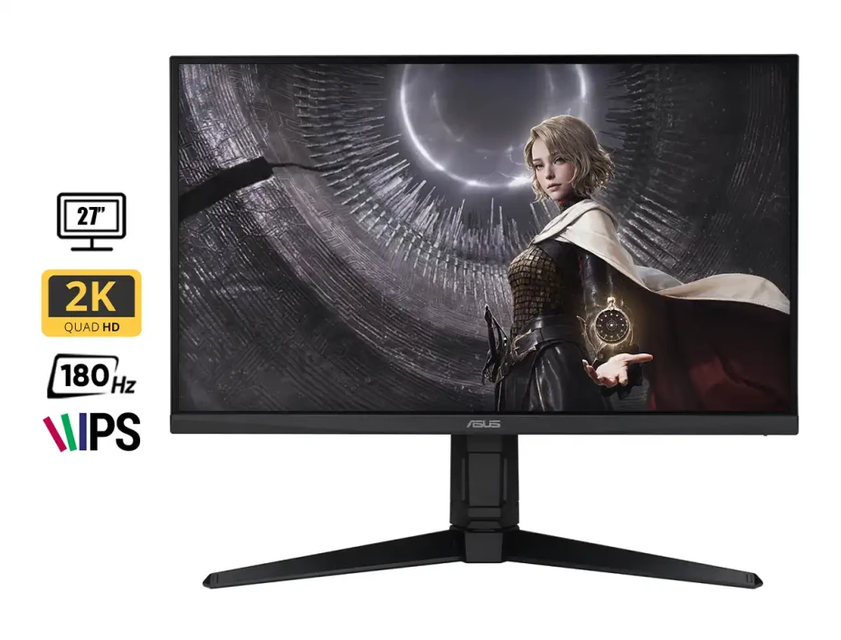 Monitor Asus 27 Pulgadas Tuf Vg27aql3a Pivot (vg27aql3a) Gaming 180hz, 2k/qhd (2560 X 1440), 1ms, G-sync, 130%srgb Hdr400, 1 Hdmi, 1dp, Usb C