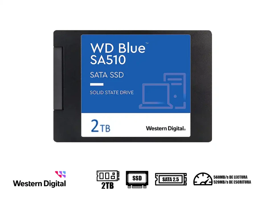 Disco Solido Ssd Sata 2.5 Western Digital 2tb Azul (wds200t3b0a)