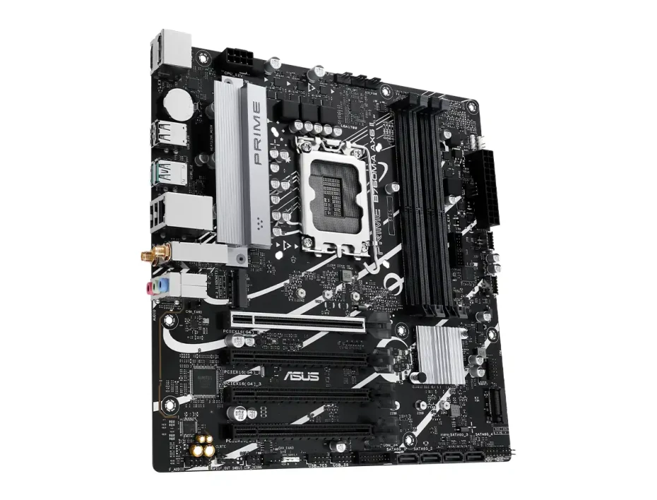 Placa Madre Asus B760m A Ax6 Ii (prime B760m-a Ax6 Ii) Socket Lga 1700, Ram Ddr5  Buss 7200oc Mhz, Wifi