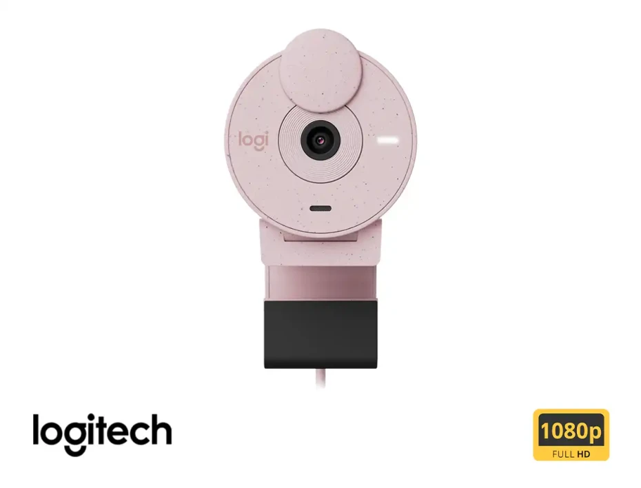 Camara Web Logitech Brio 300 (960-001446) Fhd 1920 X 1080, MicrÓfono Incorporado, Conexion Usb C, 4 Megapixeles, Lente De Cristal, Rosado