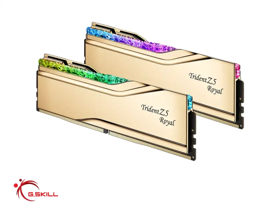 Memoria Ram G.skill Ddr5 32gb (16gbx2) Trident Z5 Royal Gold (f5-7200j3445g16gx2-tr5g) 7200 Mhz, Gold