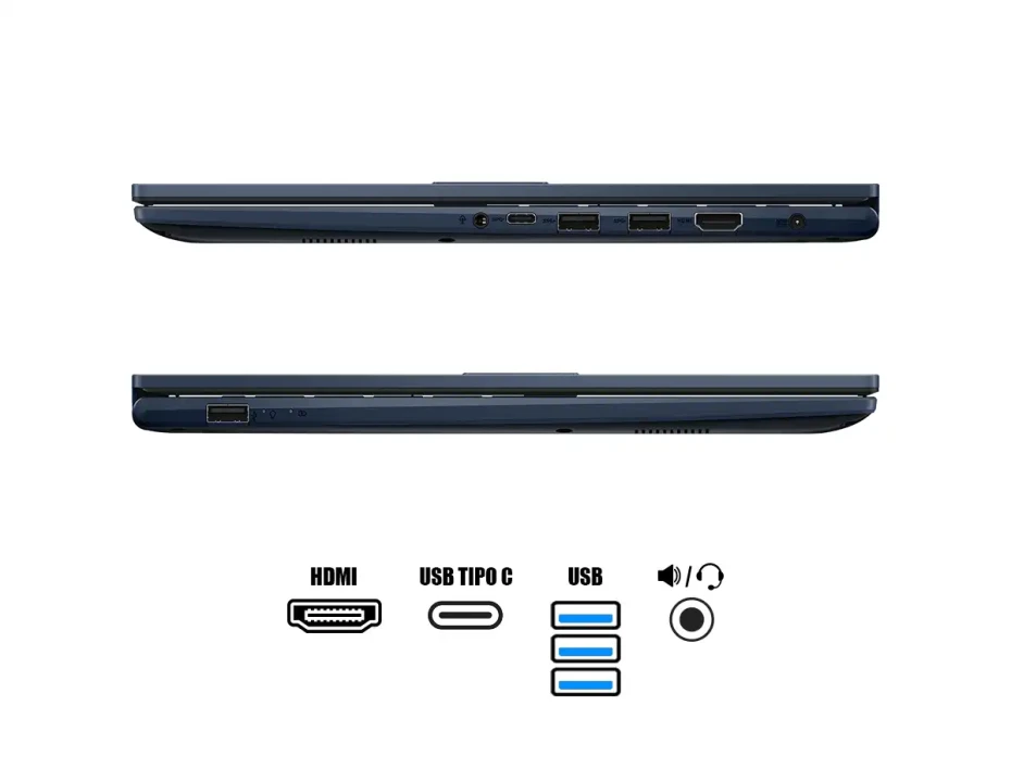 Laptop Asus Core I5 1334u 250 (90nb10j1-m02sz0) Vivobook Pantalla 15.6" Fhd Tactil, Ram 16gb, Ssd 512gb, S/sistema, Es., 13gen.