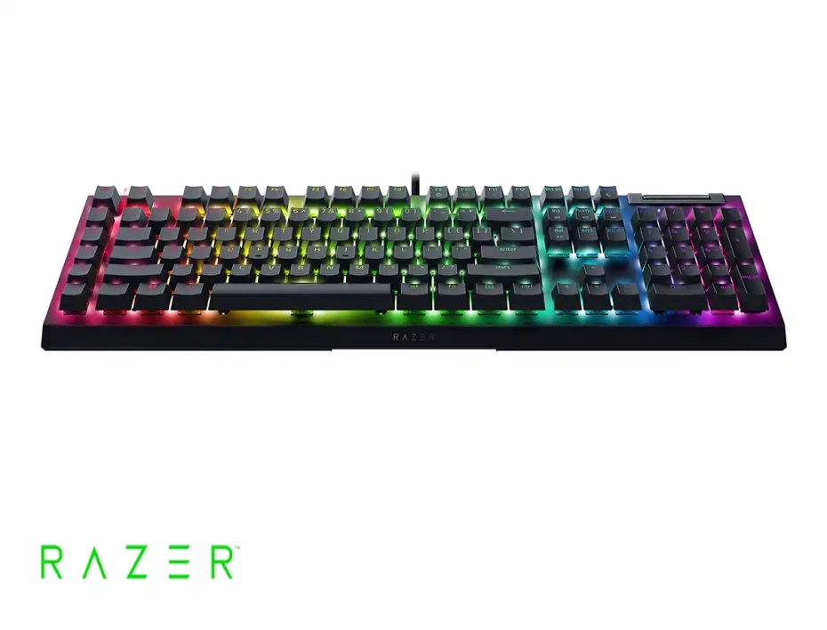 Teclado Gamer Razer Blackwidow V4 X (rz03-04702800-r311) Mecanico, Switch Yelow , Led Rgb, Negro