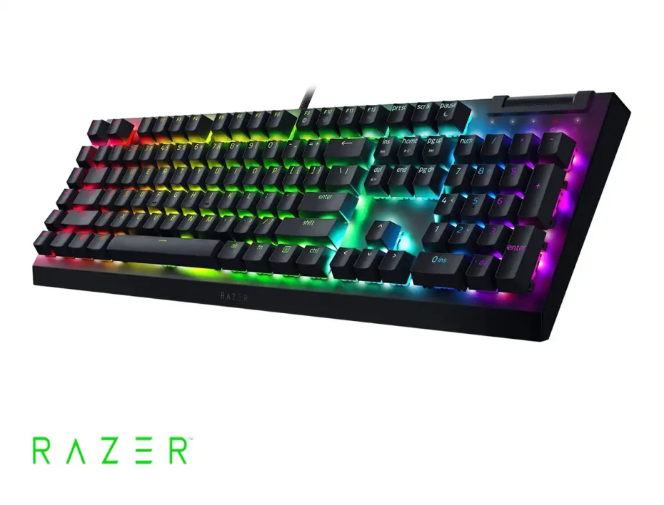 Teclado Gamer Razer Blackwidow V4 X (rz03-04702800-r311) Mecanico, Switch Yelow , Led Rgb, Negro