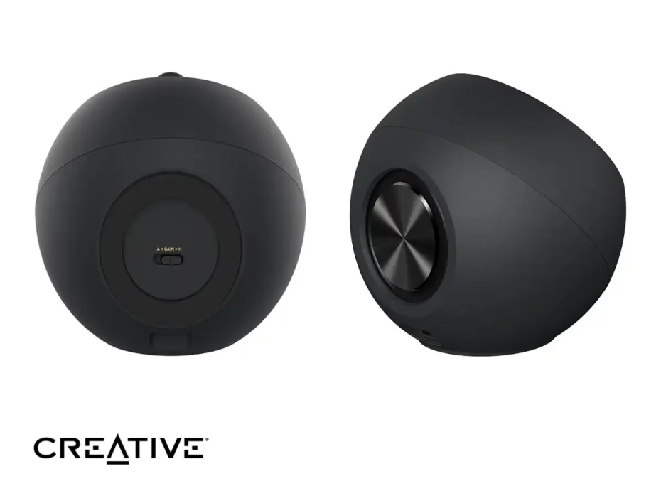 Parlante Creative Pebble V3 2.0 (51mf1700aa000) Interfaz Usb, 8w/16w Bt/3.5mm Usb-c-, Negro