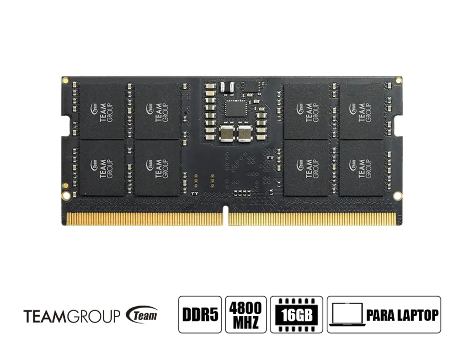 Memoria Para Laptop Sodimm Teamgroup 16gb Ddr5 Elite (ted516g4800c40d-s01) 4800 Mt/s
