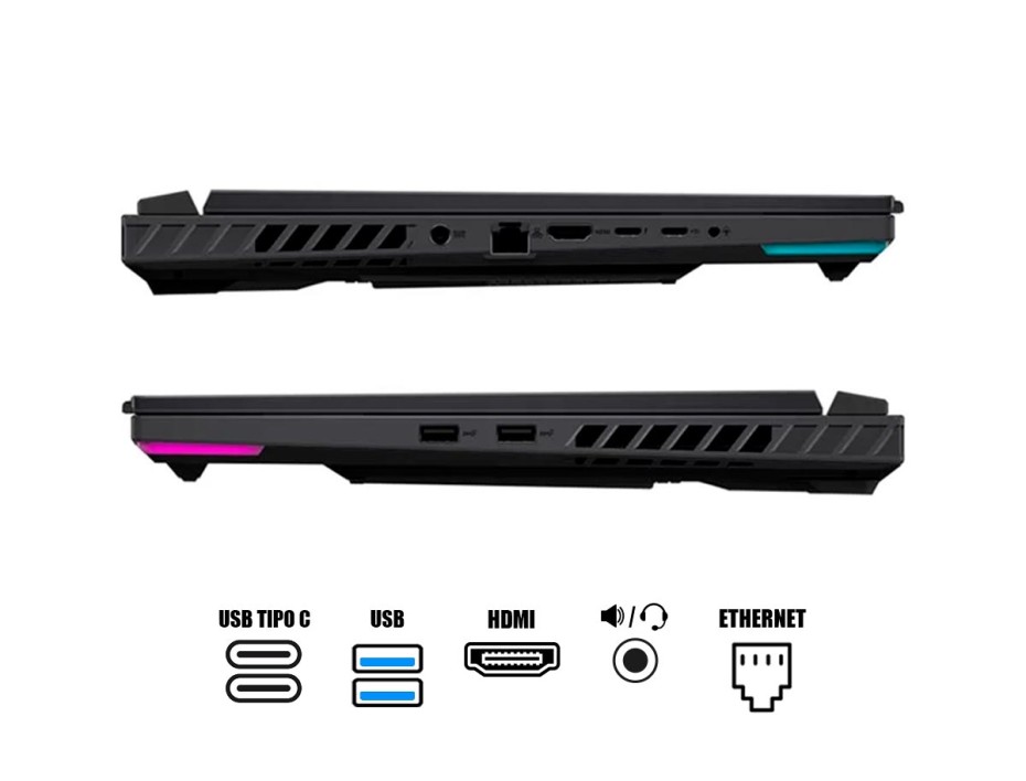 Laptop Asus Core I9-13980hx Rog Strix G16 G614j Ws94 Gaming (g614ji-ws94) 16" Wqxga 240hz, Ram 16gb, Ssd 1tb, Rtx 4070 8gb, W11, Eclipse Grey, 13gen.
