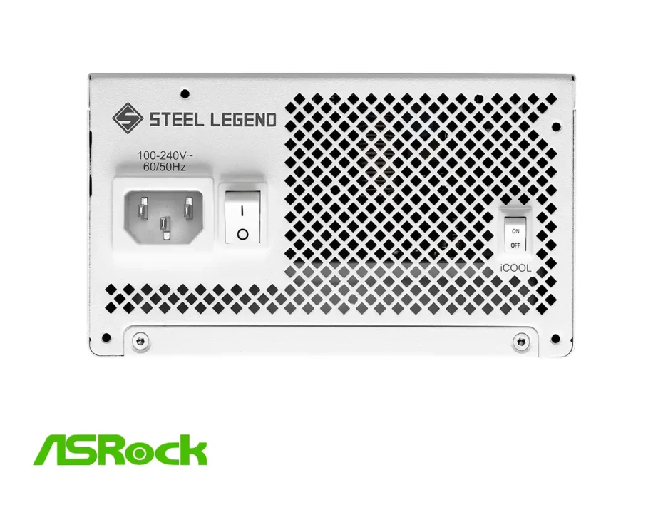 Fuente De Poder Asrock Steel Legend 1000w (sl-1000gw) Modular, Atx 80 Plus Gold, Blanco
