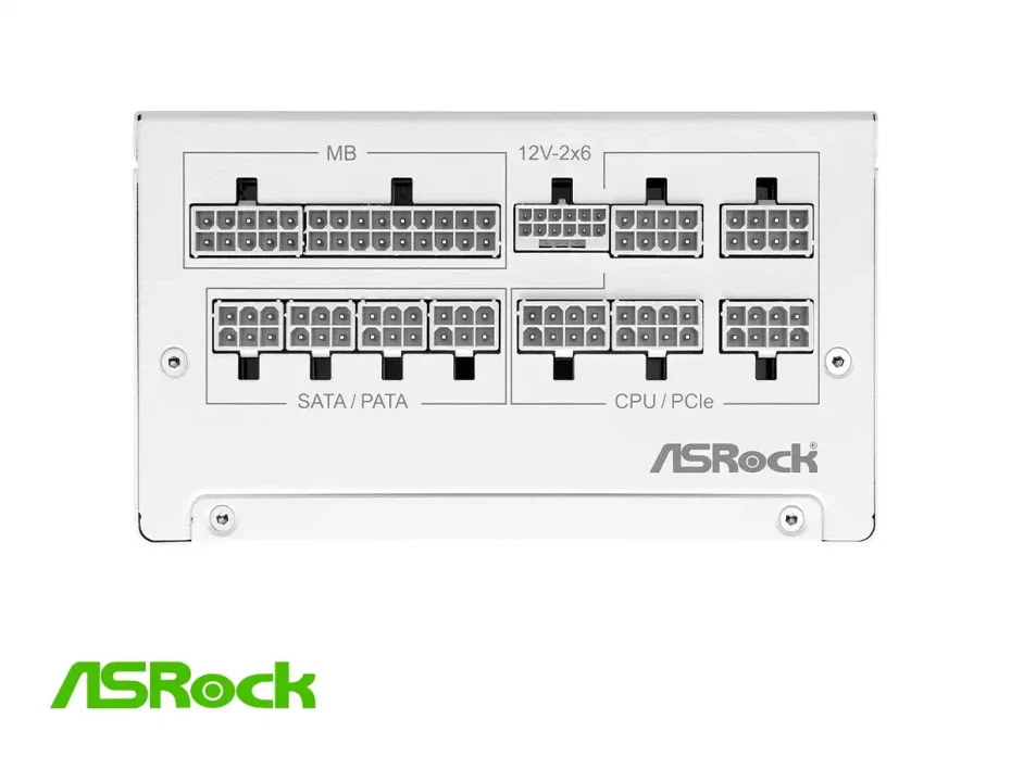 Fuente De Poder Asrock Steel Legend 1000w (sl-1000gw) Modular, Atx 80 Plus Gold, Blanco