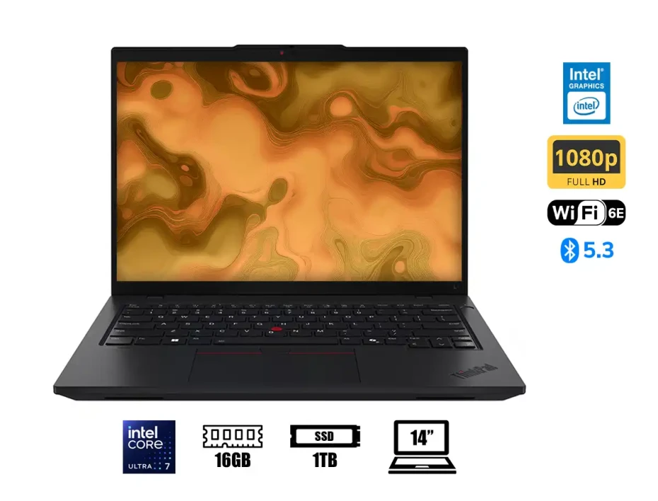 Laptop Lenovo Core Ultra 7-155u Thinkpad L14 Gen 5 (21l2000xlm) Pantalla 14" Wuxga, Ram 16gb, Ssd 1tb, Win11 Pro