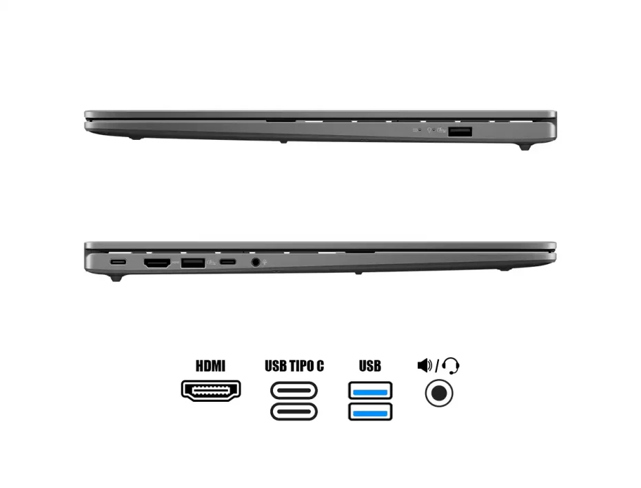 Laptop Asus Ryzen 9 270 Vivobook S16 (90nb16f1-m00410) Pantalla 16 Wuxga, Ram 16gb, Ssd 1tb, S/s, Matte Gray