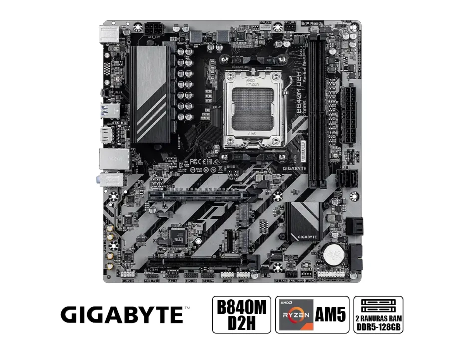 Placa Madre Gigagbyte B840m-d2h (gv-b840m-d2h) Am5 2 Slot De Ram